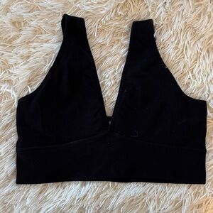 Kindred Bravely Black long line bamboo lounge bralette